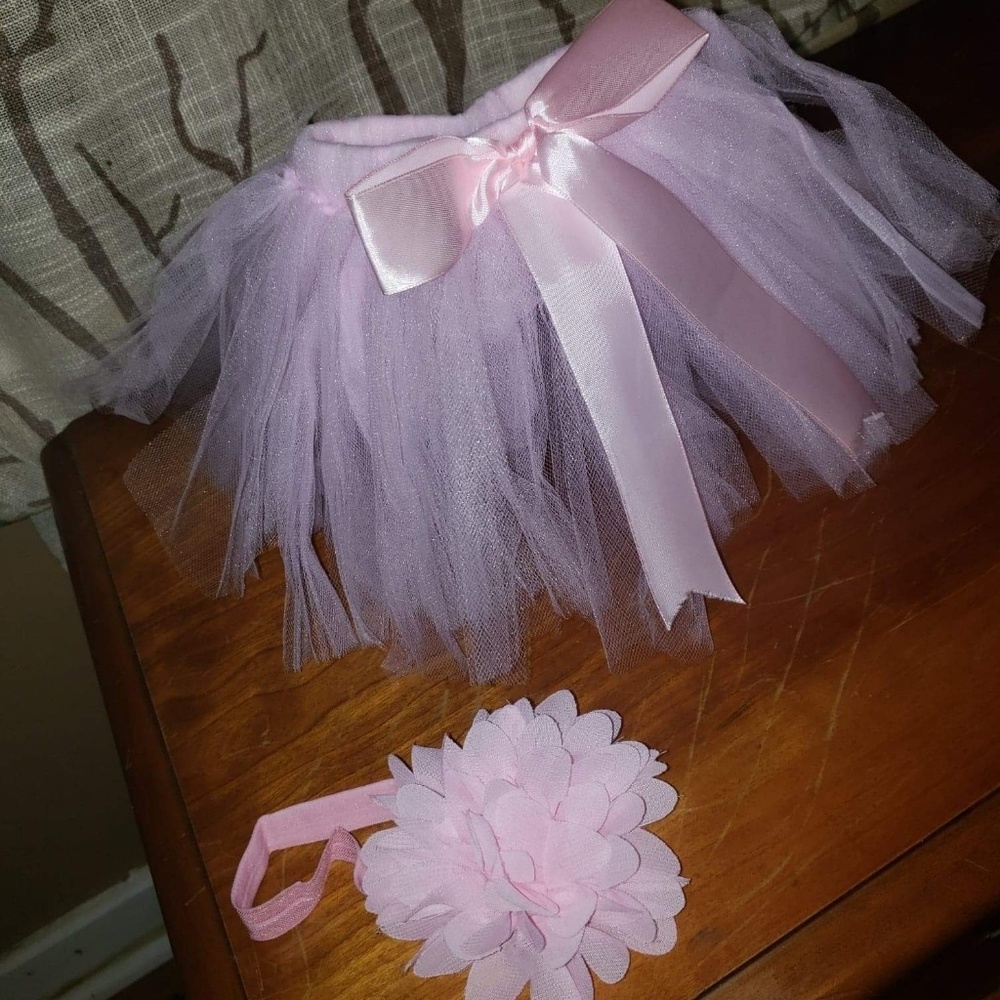 infant tutu with matching bow